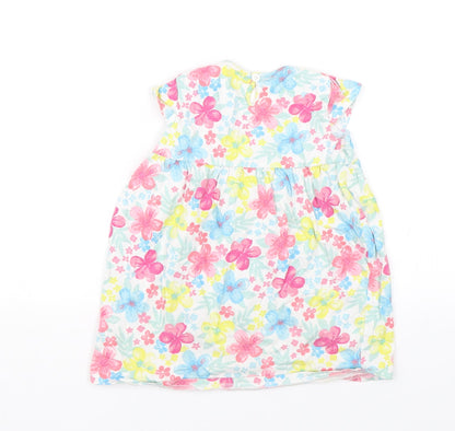 George Baby White Floral  Shift  Size 18-24 Months