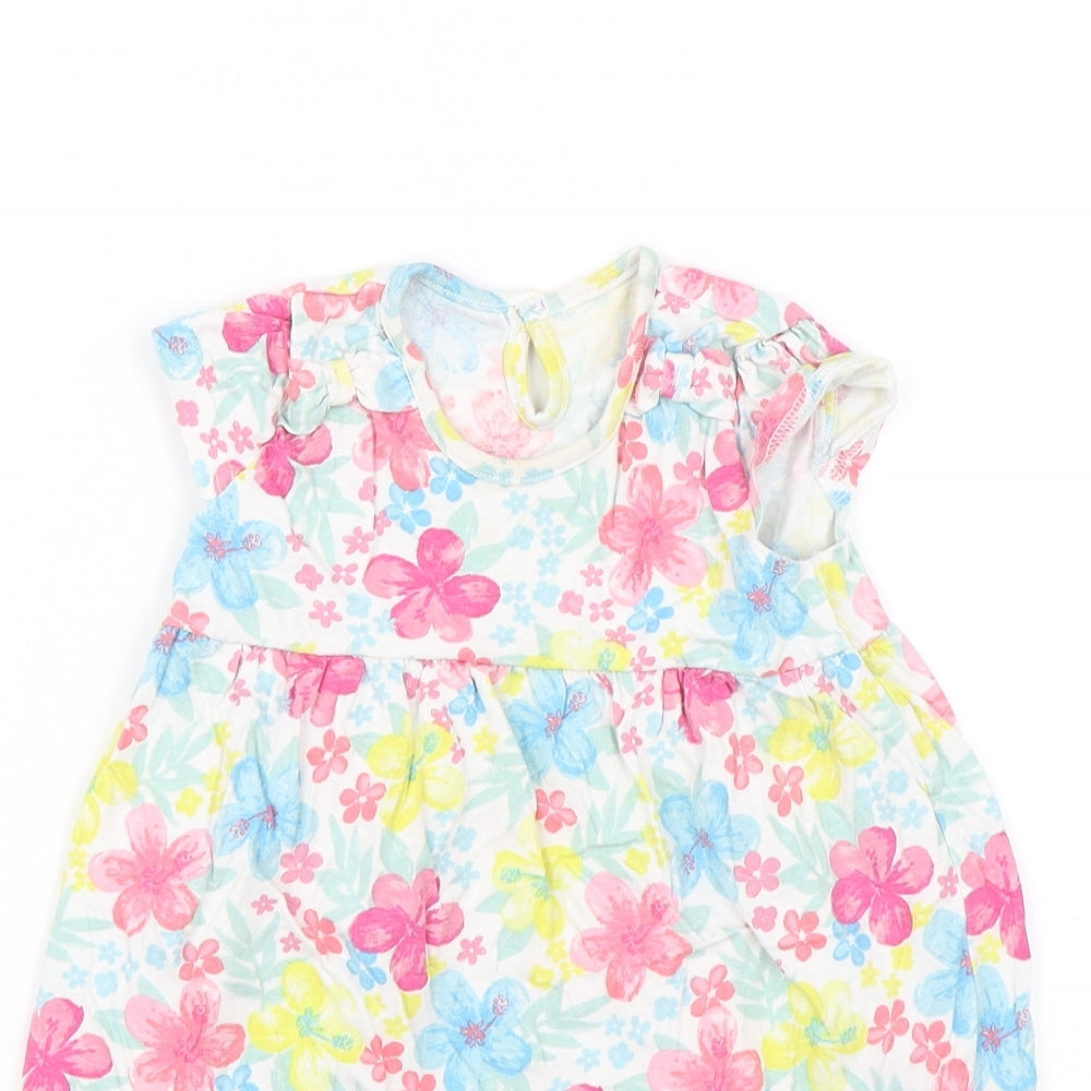 George Baby White Floral  Shift  Size 18-24 Months