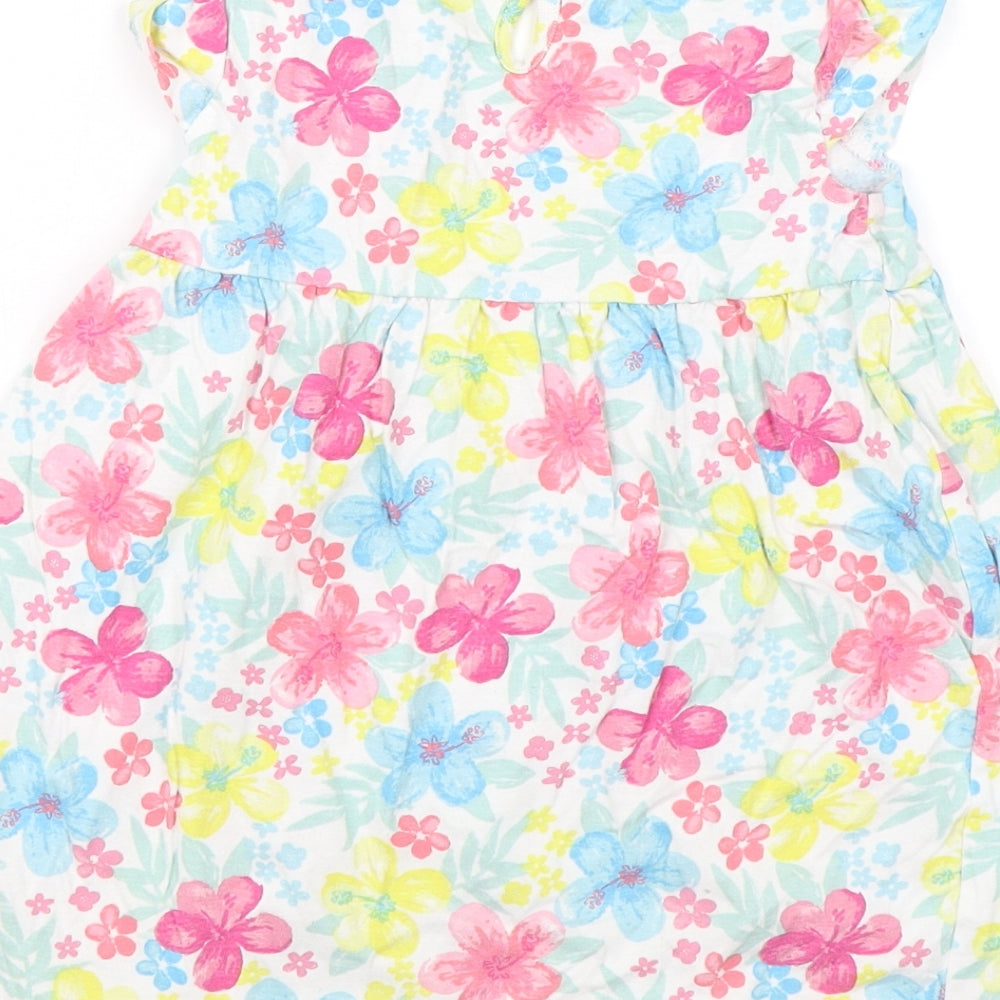 George Baby White Floral  Shift  Size 18-24 Months