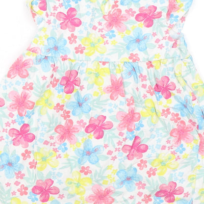 George Baby White Floral  Shift  Size 18-24 Months