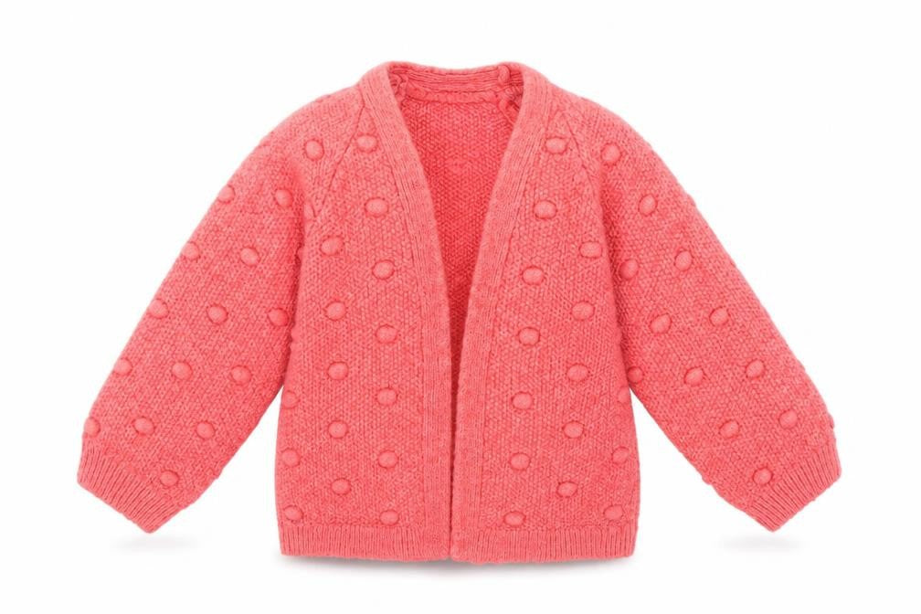 Front view of M&Co Baby Red Cardigan Jumper, size 18-24, Months