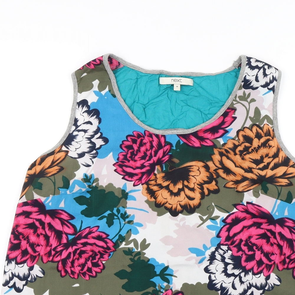 Womens UK Size 8 NEXT Multicoloured Basic Blouse