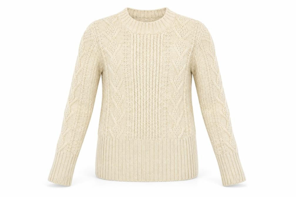 Womens UK Size M Preworn Beige Pullover Jumper