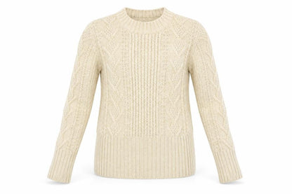 Womens UK Size M Preworn Beige Pullover Jumper