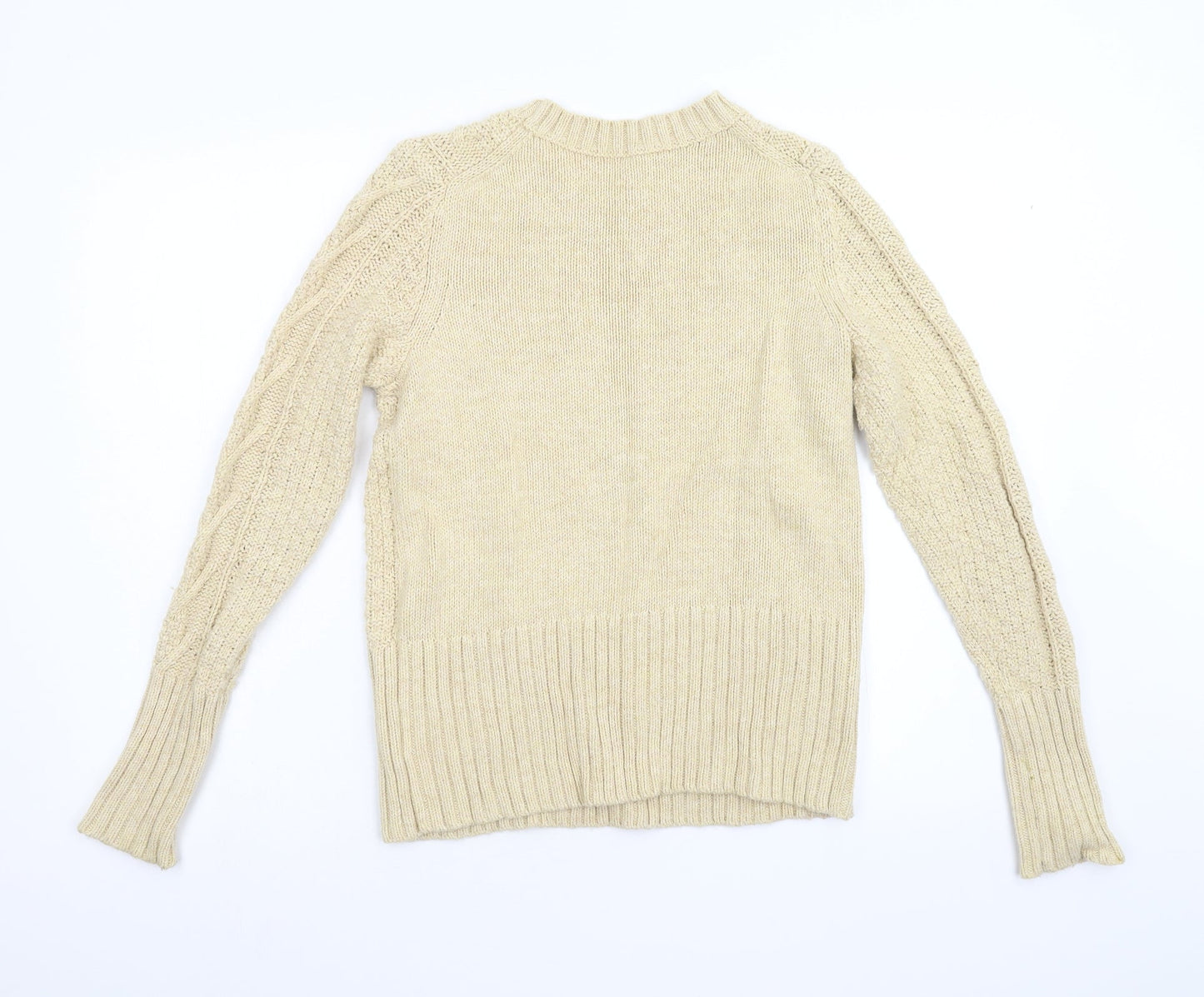 Womens UK Size M Preworn Beige Pullover Jumper