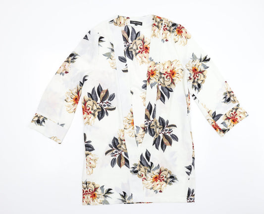 Cameo Rose Womens Ivory Floral  Basic Blouse Size 12