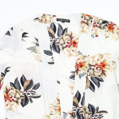Cameo Rose Womens Ivory Floral  Basic Blouse Size 12