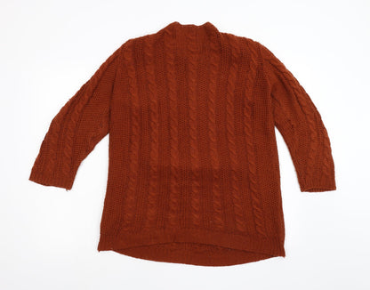 Preworn Womens Orange   Henley Jumper Size M