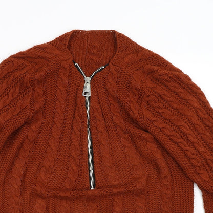 Preworn Womens Orange   Henley Jumper Size M