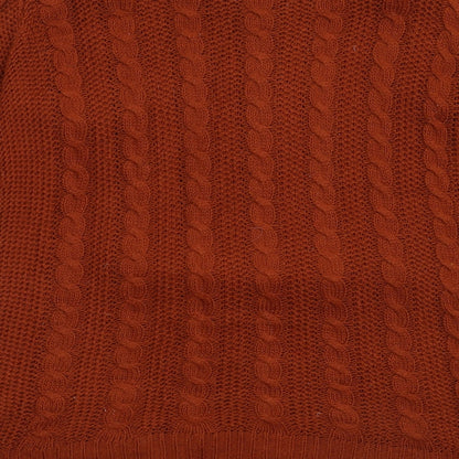 Preworn Womens Orange   Henley Jumper Size M