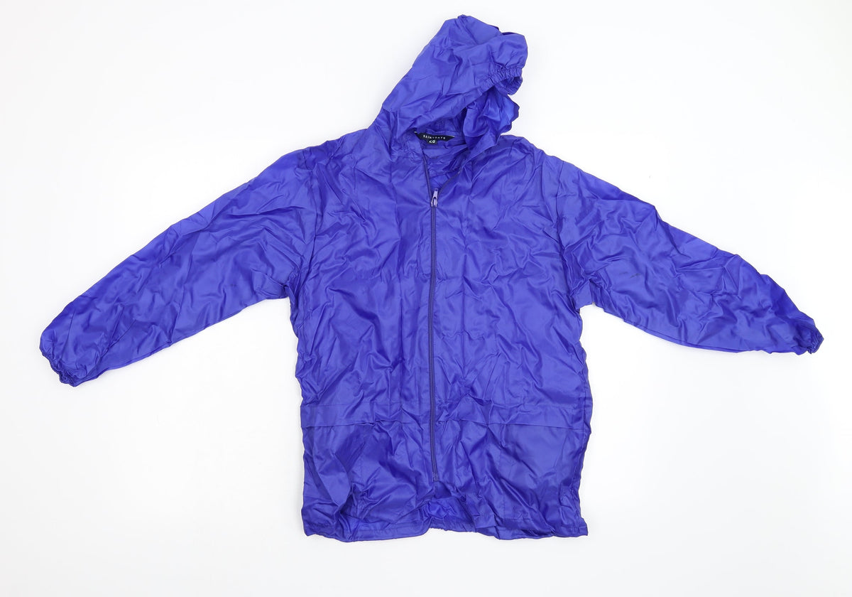 Additional front view of Rainy Days boys’ blue anorak jacket, size M