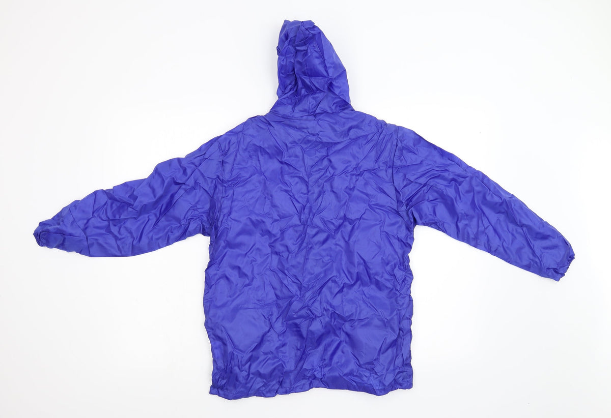 Back view of Rainy Days boys’ blue anorak jacket, size M