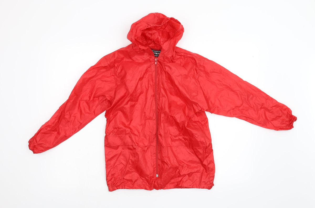 Additional front view of RAINY Days boys’ red anorak jacket, size M