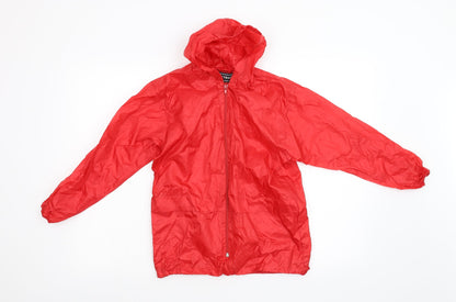 Additional front view of RAINY Days boys’ red anorak jacket, size M