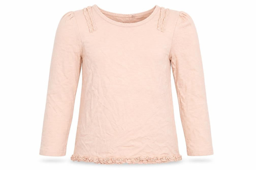 Front view of George girls’ orange basic t-shirt, size 5-6, years