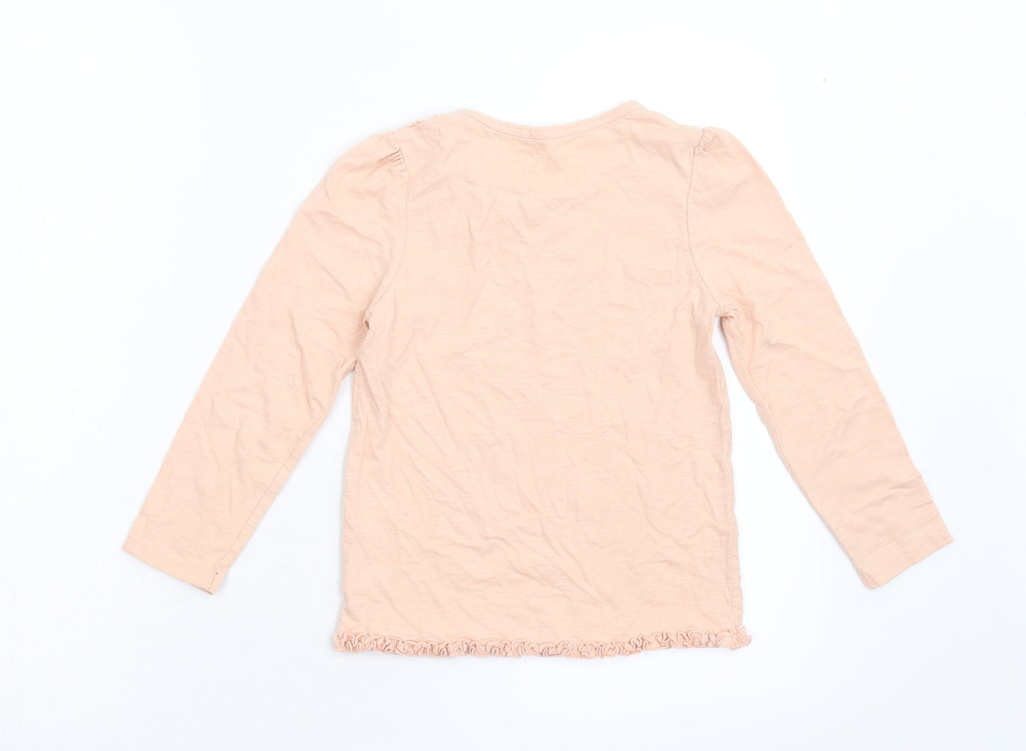 George Girls Orange   Basic T-Shirt Size 5-6 Years