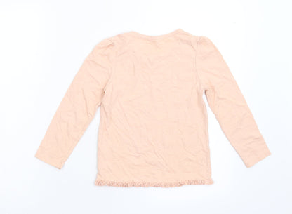 George Girls Orange   Basic T-Shirt Size 5-6 Years