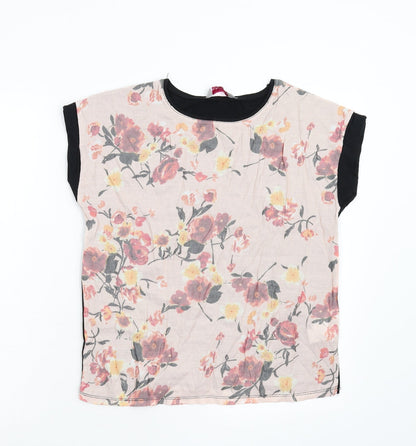 Womens UK Size 10 Dorothy Perkins Pink Basic T-Shirt