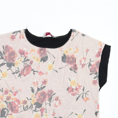 Womens UK Size 10 Dorothy Perkins Pink Basic T-Shirt
