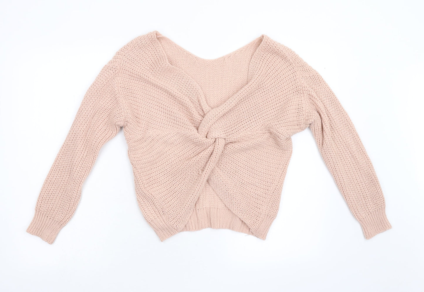 Womens UK Size M Preworn Pink Pullover Jumper