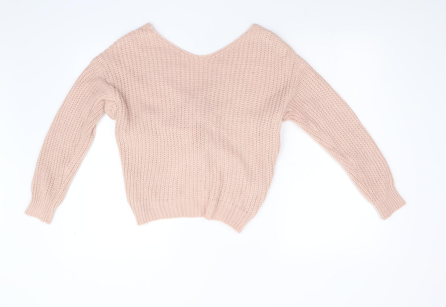 Womens UK Size M Preworn Pink Pullover Jumper