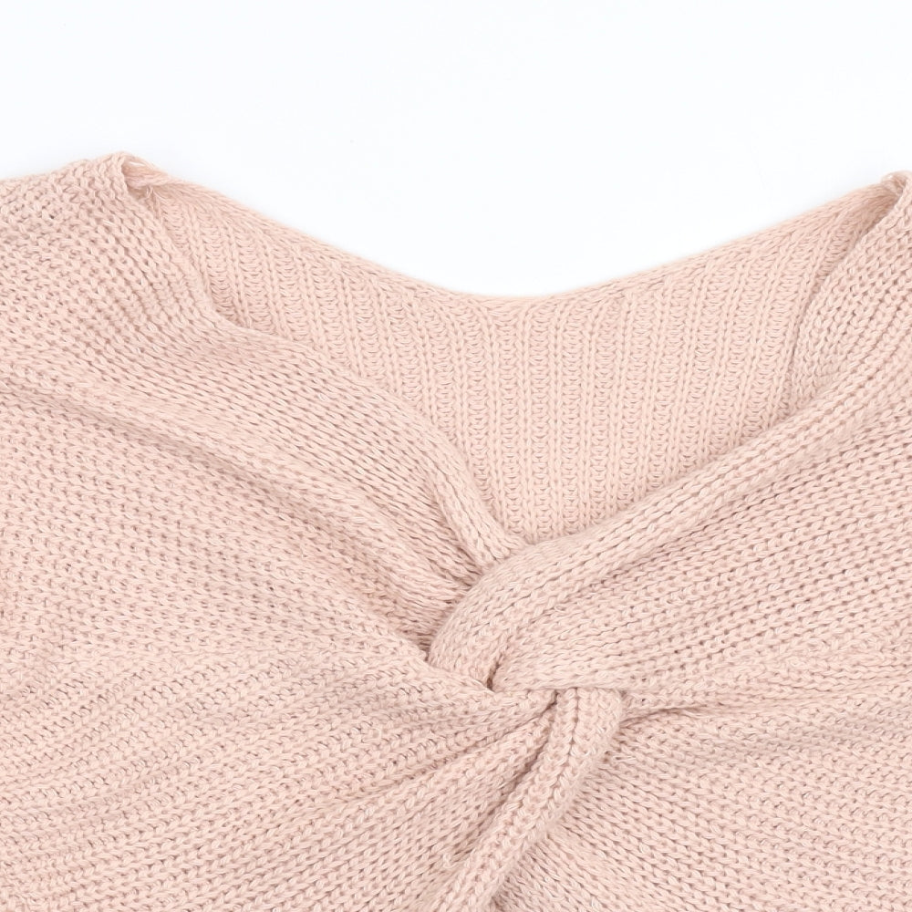 Womens UK Size M Preworn Pink Pullover Jumper
