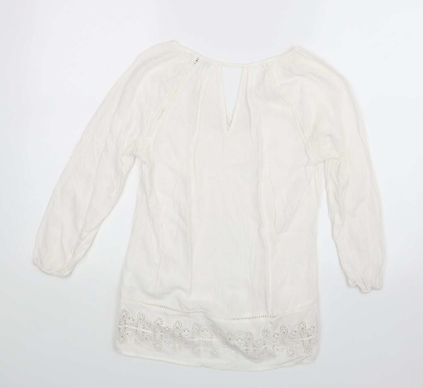 Womens UK Size 6 Warehouse White Basic Blouse