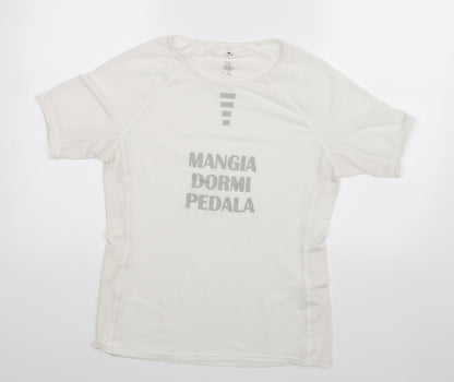 Womens UK Size 16 Preworn White Basic T-Shirt