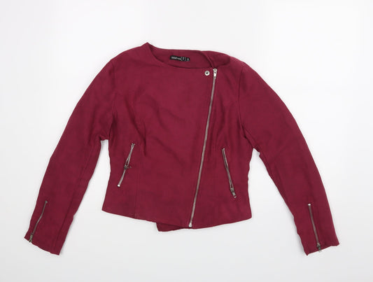 Boohoo Womens Red   Jacket  Size 6