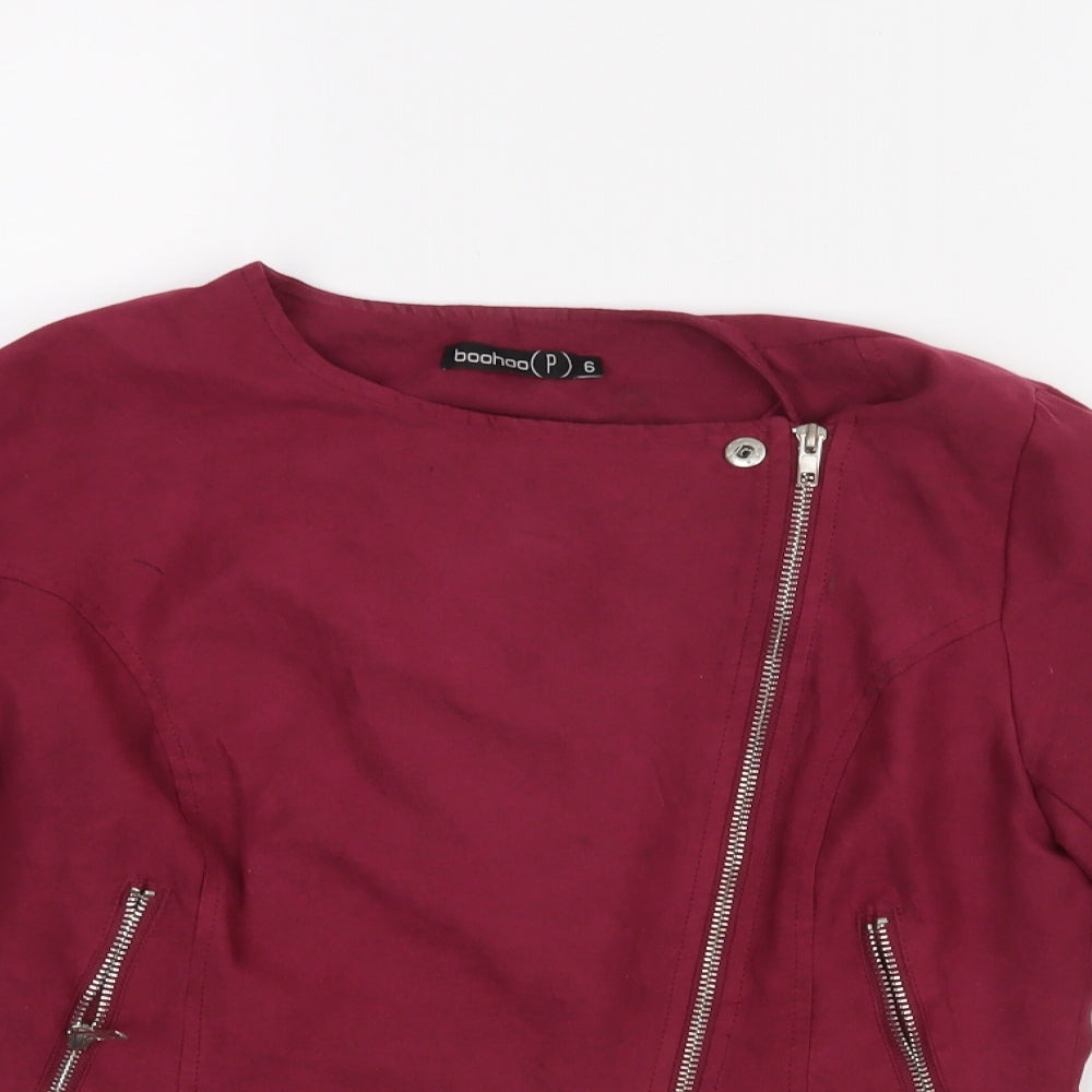 Boohoo Womens Red   Jacket  Size 6