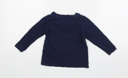 Nutmeg Baby Blue   Basic T-Shirt Size 12-18 Months  - Little man in a big world
