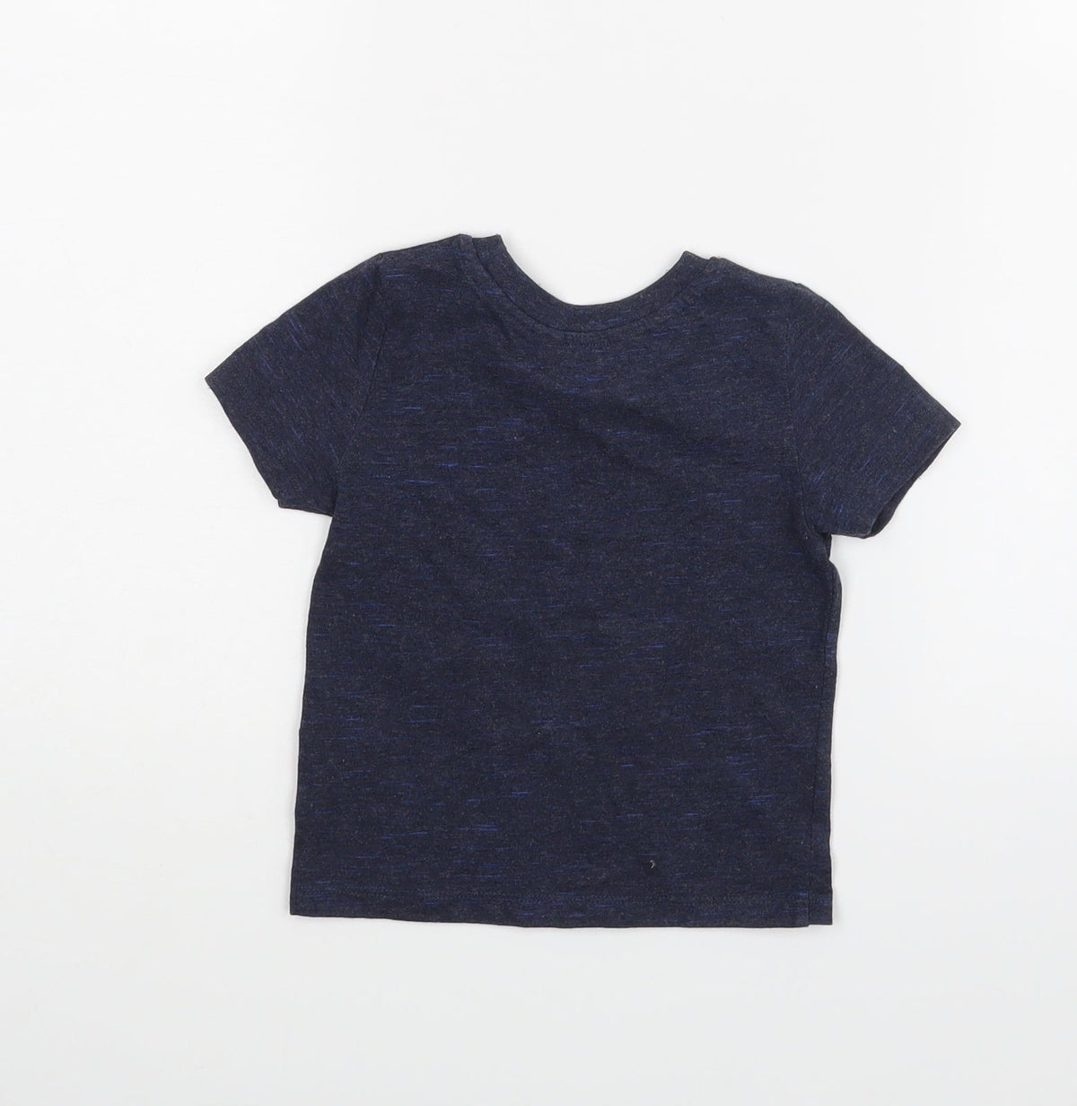 Back view of Primark boys’ blue basic t-shirt, size 12-18, months - swim crew