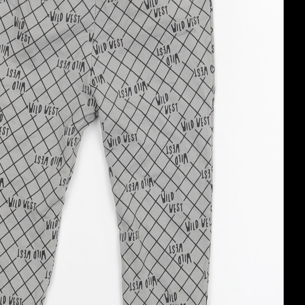 So Cute Baby Grey Check  Jogger Trousers Size 6-9 Months