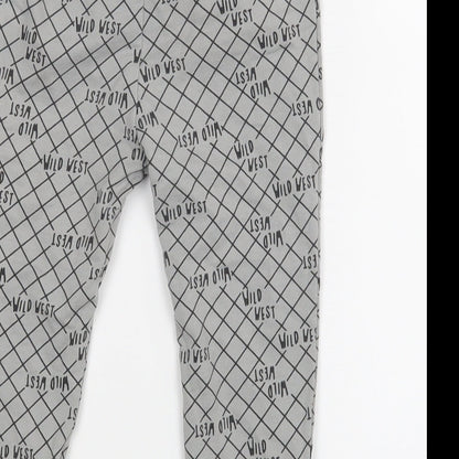 So Cute Baby Grey Check  Jogger Trousers Size 6-9 Months