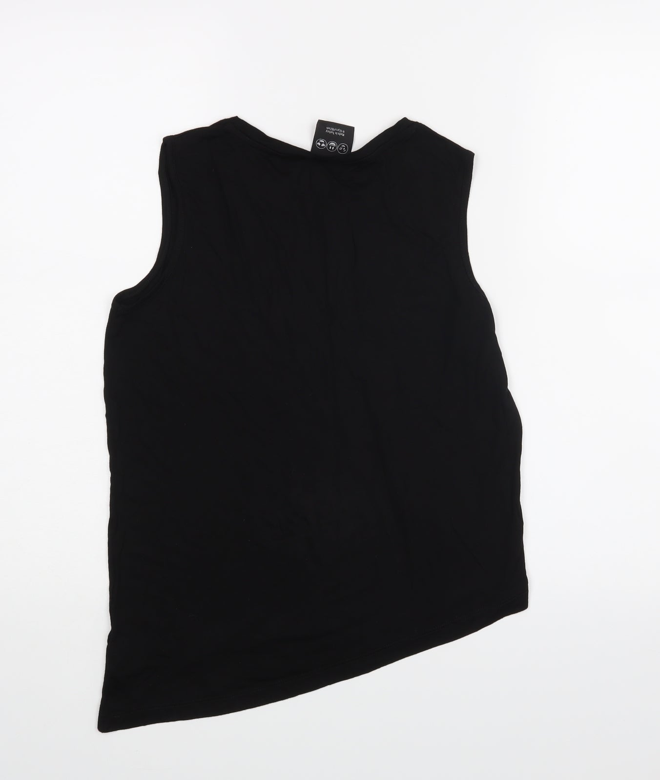 YD Girls Black   Basic T-Shirt Size 11-12 Years  - Let's Party