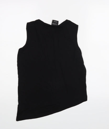 YD Girls Black   Basic T-Shirt Size 11-12 Years  - Let's Party