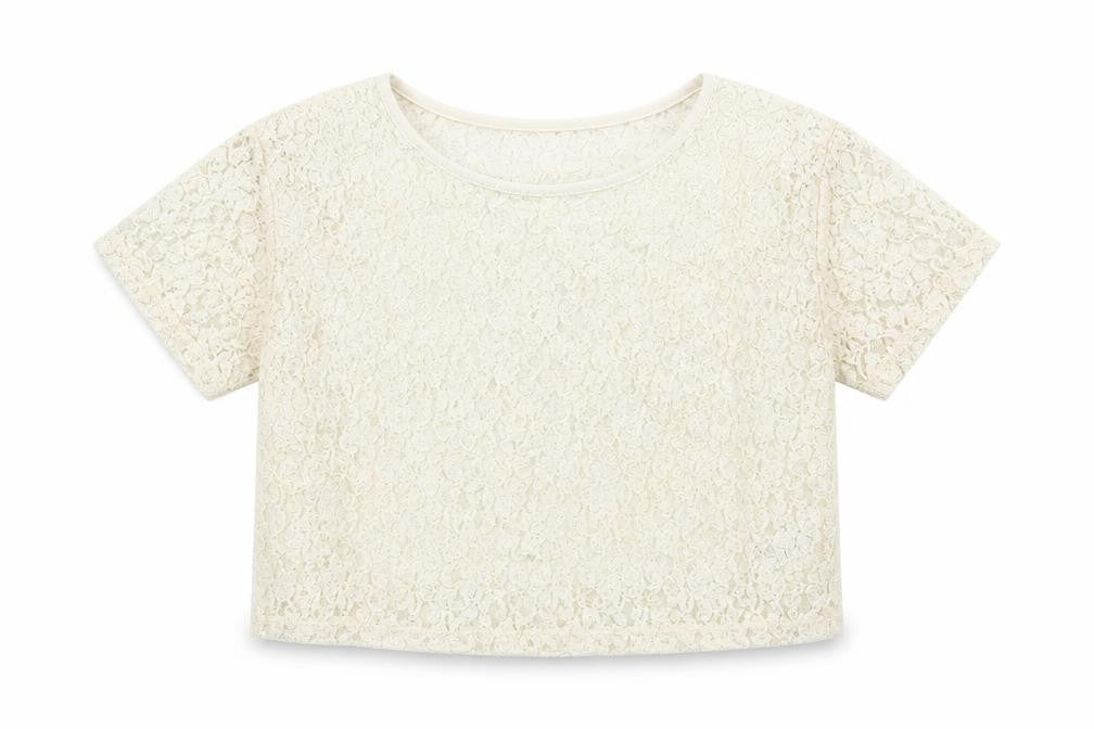 Front view of George girls’ white basic blouse, size 7-8, years
