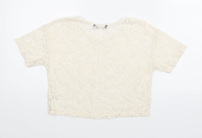 Back view of George girls’ white basic blouse, size 7-8, years