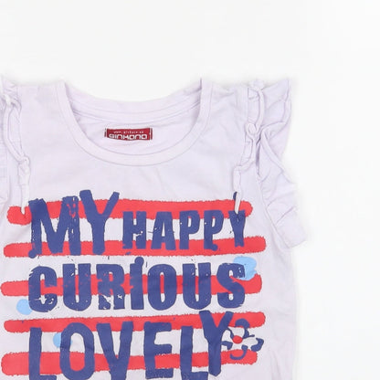Ginkana Girls Purple   Basic T-Shirt Size 6 Years