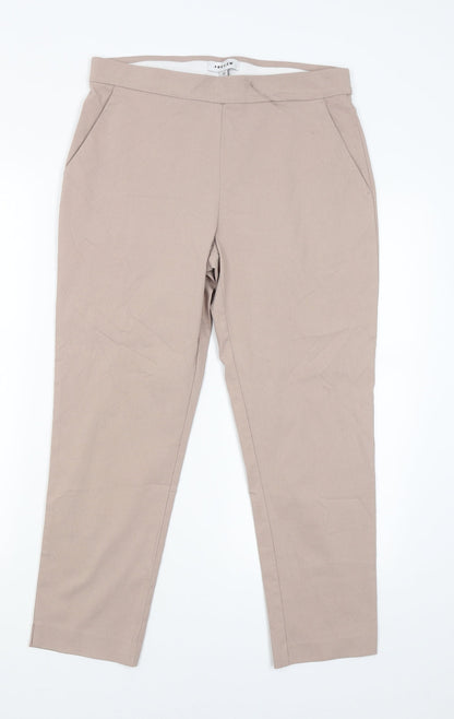 Womens UK Size 12 Preview Regular Fit Jegging Beige Trousers