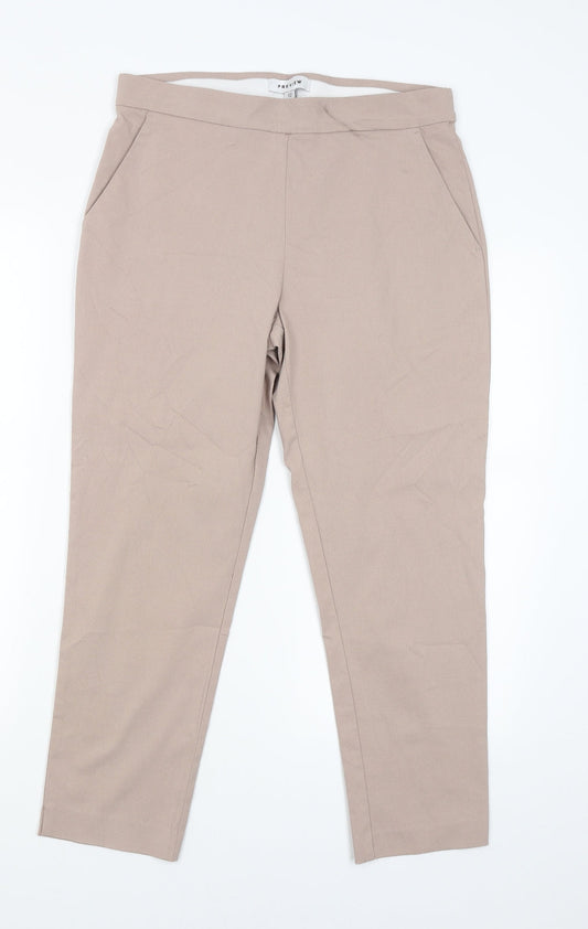 Womens UK Size 12 Preview Regular Fit Jegging Beige Trousers