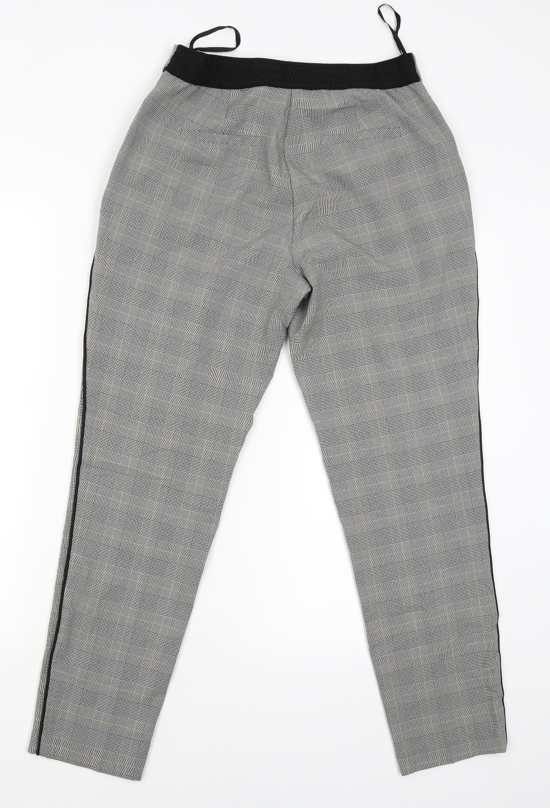 Nutmeg Womens Black Check  Jegging Trousers Size 10 L26 in