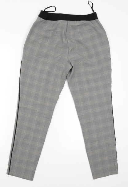 Nutmeg Womens Black Check  Jegging Trousers Size 10 L26 in