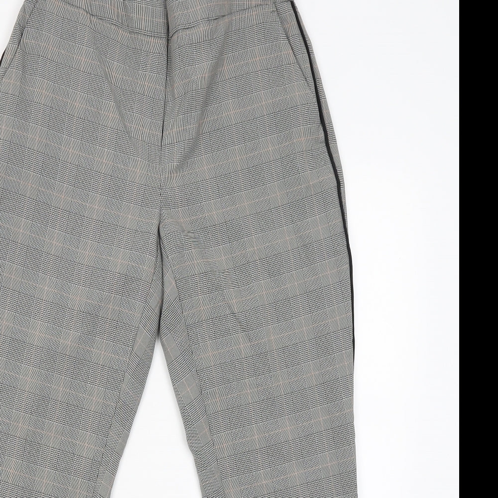 Nutmeg Womens Black Check  Jegging Trousers Size 10 L26 in