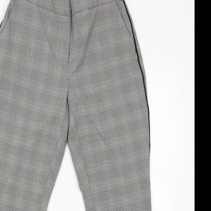 Nutmeg Womens Black Check  Jegging Trousers Size 10 L26 in