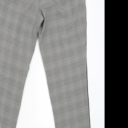 Nutmeg Womens Black Check  Jegging Trousers Size 10 L26 in