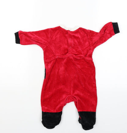 Santas little Helper Boys Red   Romper One-Piece Size 3-6 Months  - Santa Suit