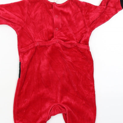 Santas little Helper Boys Red   Romper One-Piece Size 3-6 Months  - Santa Suit