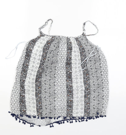 Primark Womens White Floral  Camisole Blouse Size 8