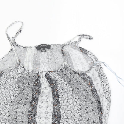 Primark Womens White Floral  Camisole Blouse Size 8